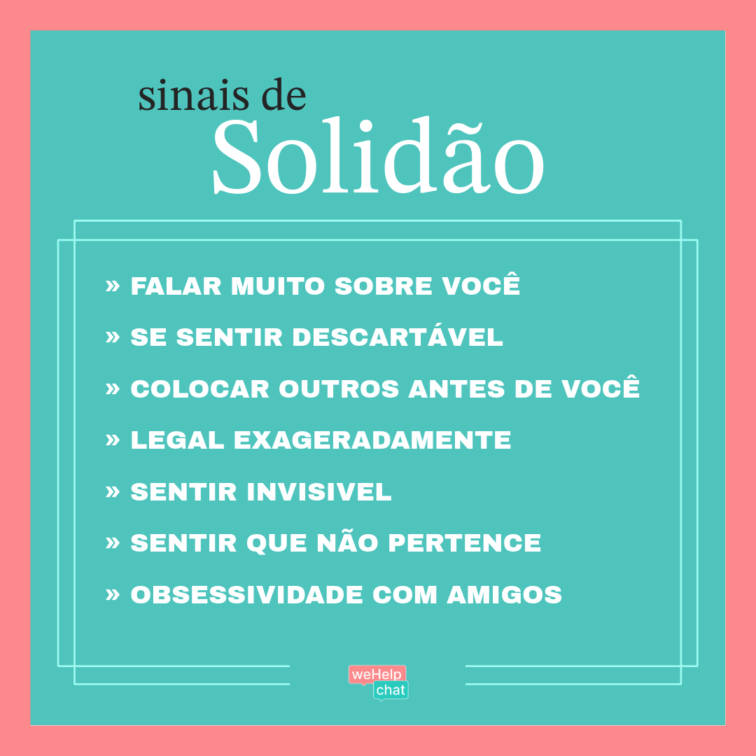 sinais de solidão